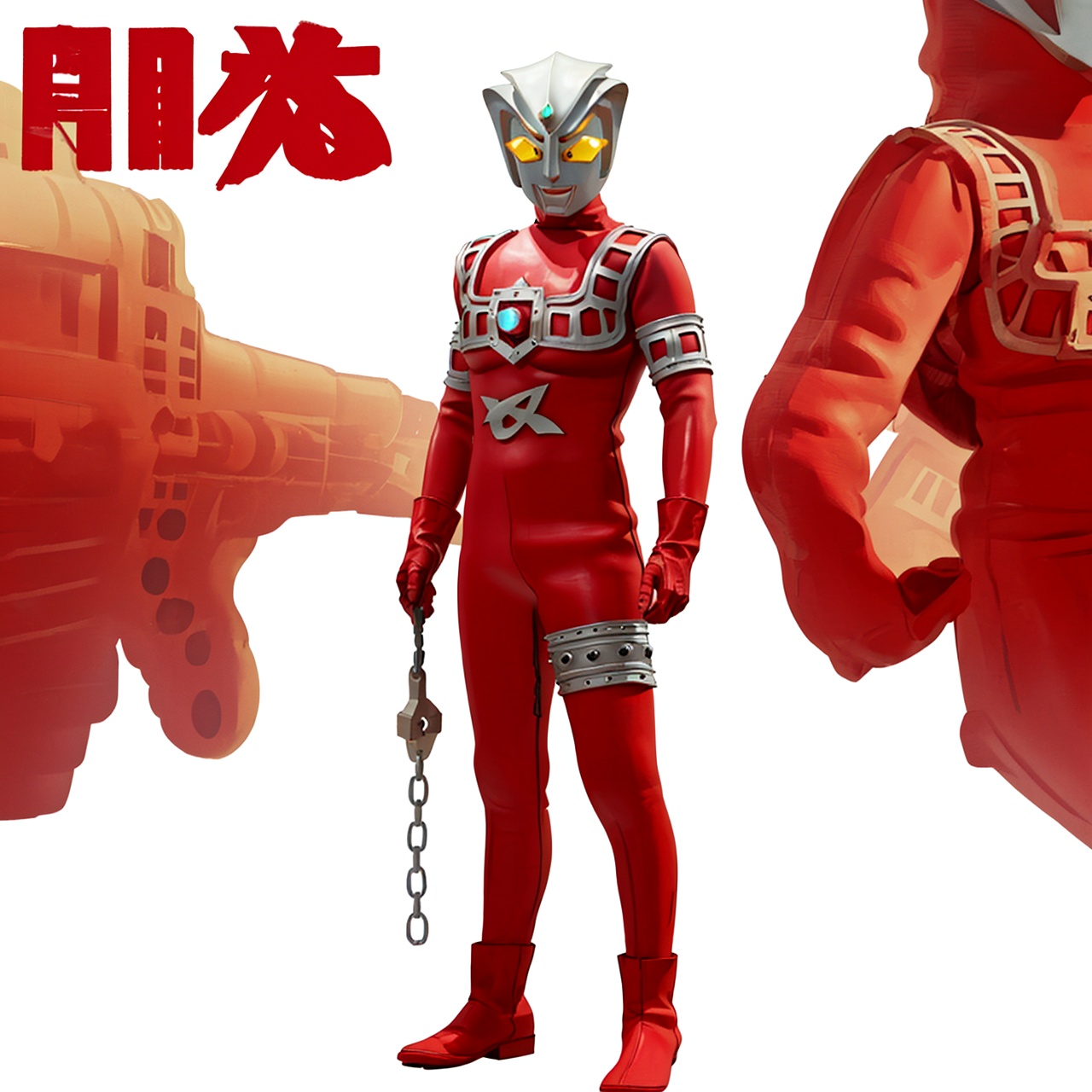  (masterpiece:1.3), (the best quality:1.2), (super fine illustrations:1.2), (Masterpiece), high quality, high detail, ((white background:1.2)), looking at viewer, (SOLO:1.4), outline, , simple background,armband, chain,breastplate, pauldrons, shoulder armor, armor,helmet,red footwear,red tight-fitting,silver pattern on body,bodysuit,gem,plugsuit,mask,cover,logo,boots,gloves,red legwear,red gloves,red bodysuit,leather suit,ultraman,latex