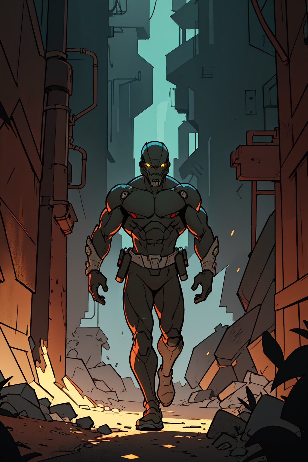 full body,  alien-humanoid hybrid,  predator on Tensor.Art