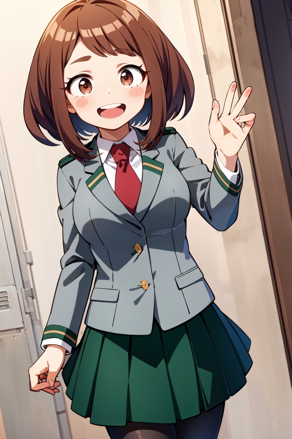 solo,  ochako,  blush stickers on Tensor.Art