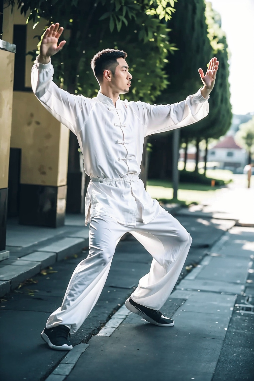  absurdres,incredibly absurdres,reality,realistic,,(solo:1.2),1boy,full_shot, Taijiquan