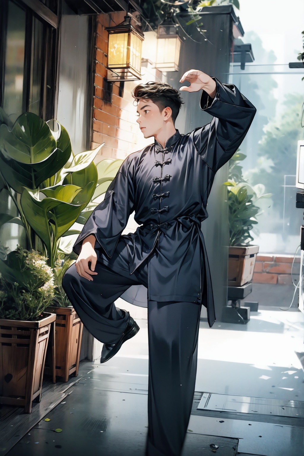  absurdres,incredibly absurdres,reality,realistic,,(solo:1.2),1boy,full_shot, Taijiquan