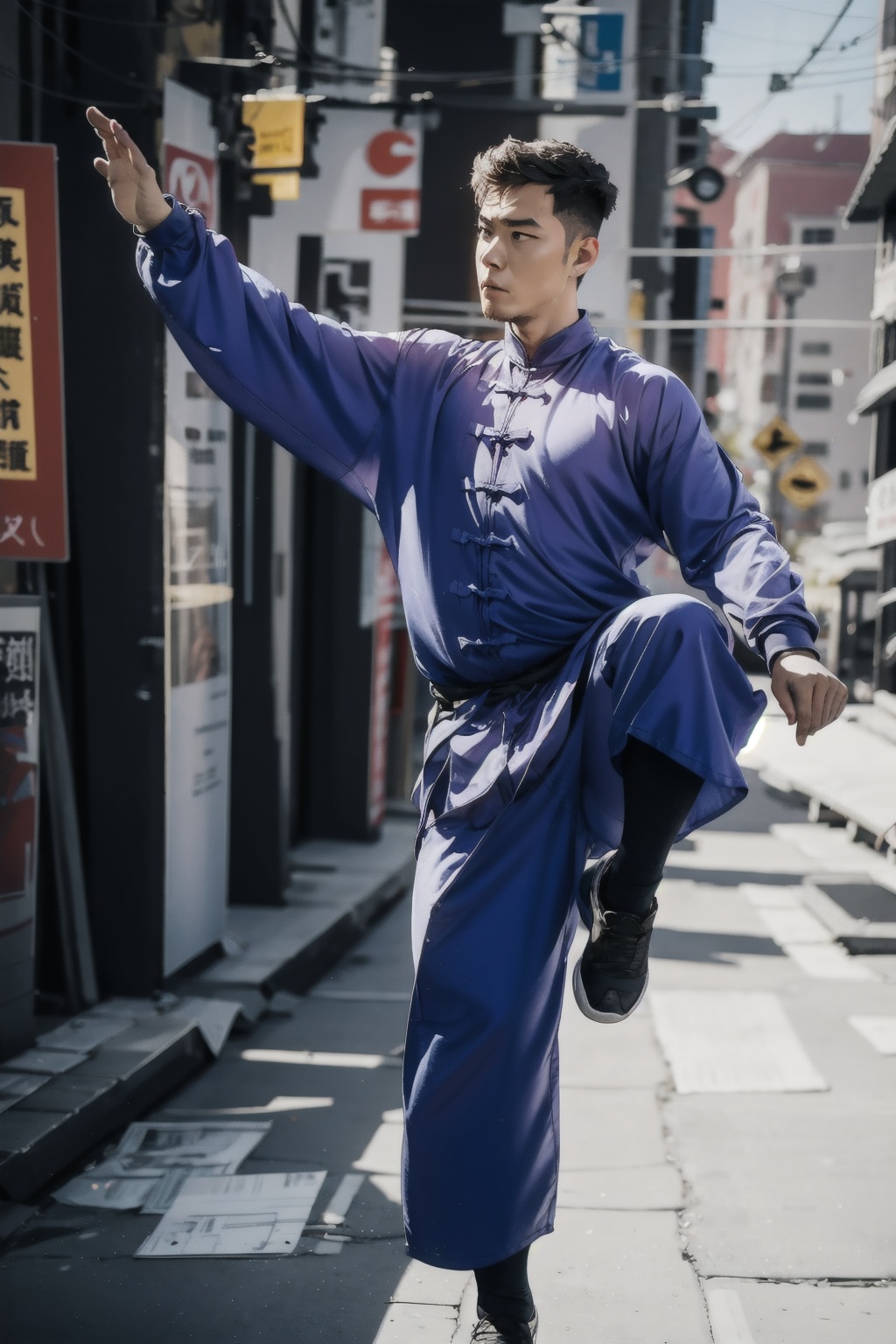  absurdres,incredibly absurdres,reality,realistic,,(solo:1.2),1boy,full_shot, Taijiquan