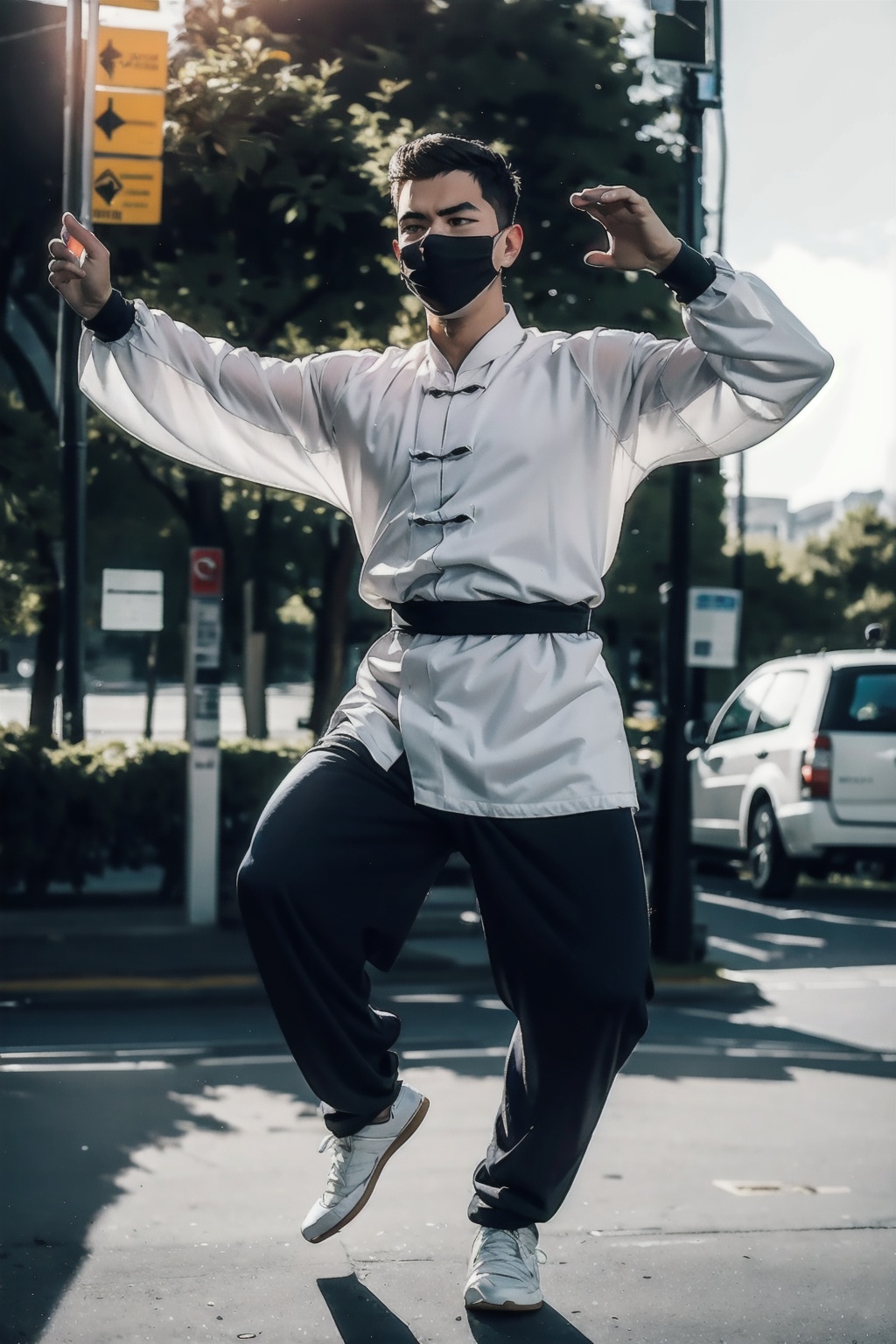  absurdres,incredibly absurdres,reality,realistic,,(solo:1.2),1boy,full_shot, Taijiquan