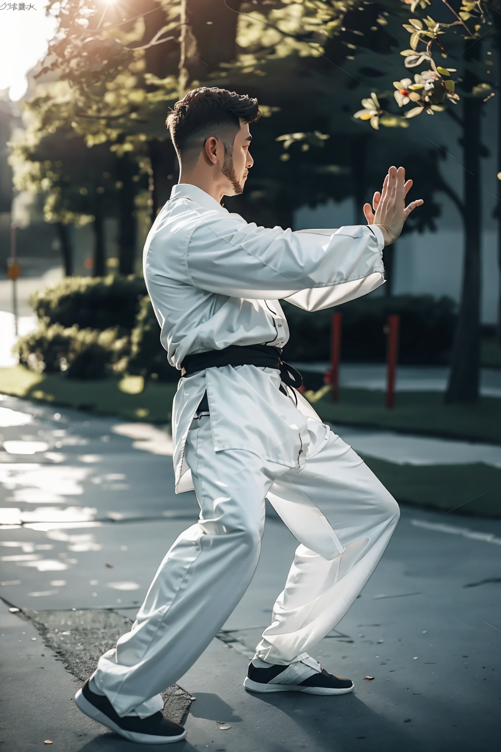  absurdres,incredibly absurdres,reality,realistic,,(solo:1.2),1boy,full_shot, Taijiquan
