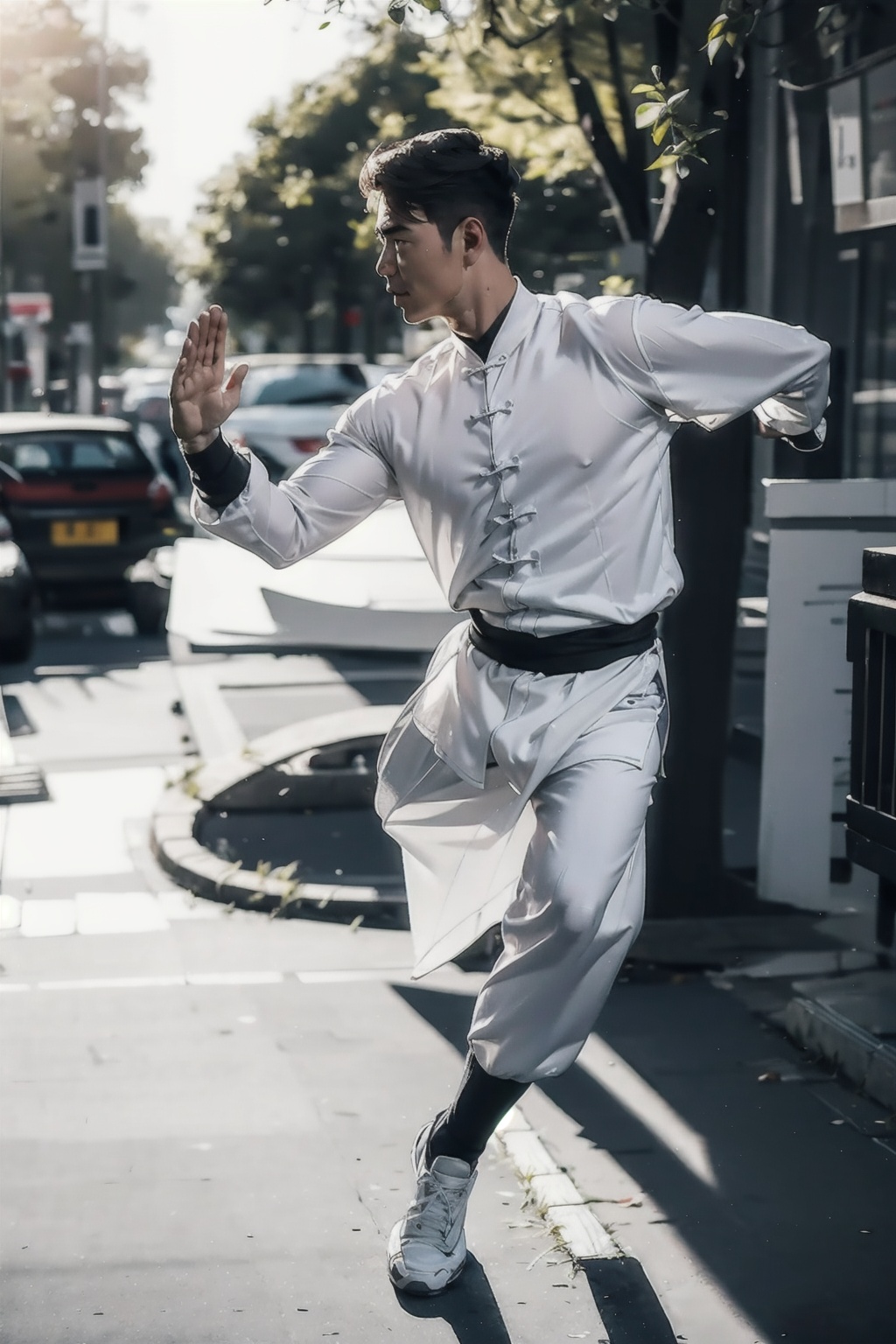  absurdres,incredibly absurdres,reality,realistic,,(solo:1.2),1boy,full_shot, Taijiquan