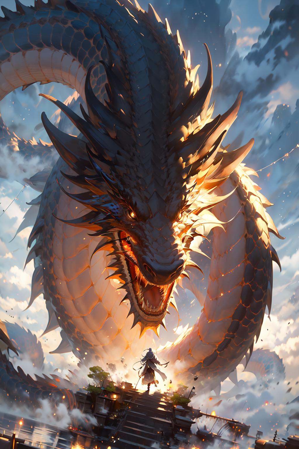 (masterpiece:1.2),best quality,PIXIV,Chinese dragon,<lora:Chinese dragon-000014:1>,