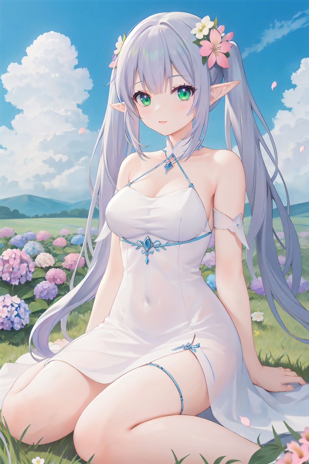 1girl,  bangs,  bare_shoulders on Tensor.Art
