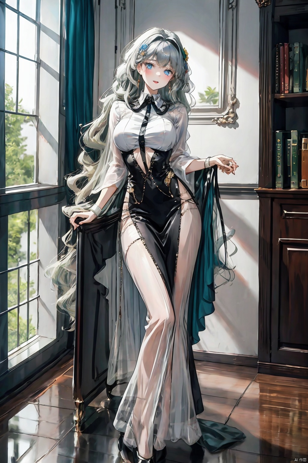  JYPSS,1girl,solo,
wide shot, HUBG_Rococo_Style(loanword)