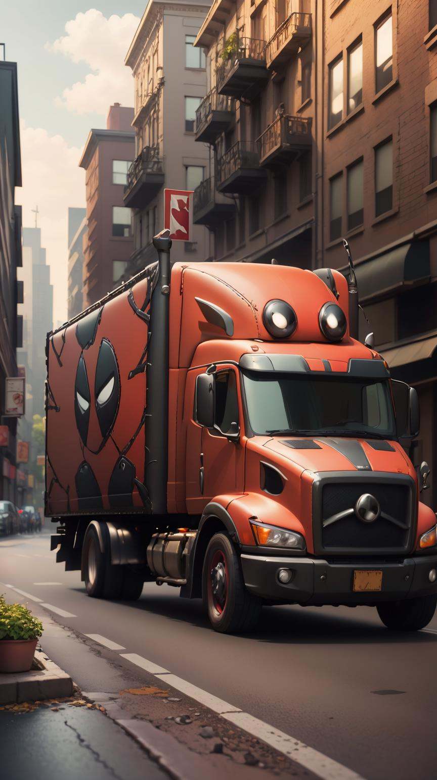 DeadpoolStyle truck on Tensor.Art
