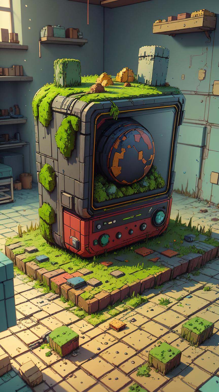 NESVoxelStyle mossy ground,  broken,  cylopean on Tensor.Art