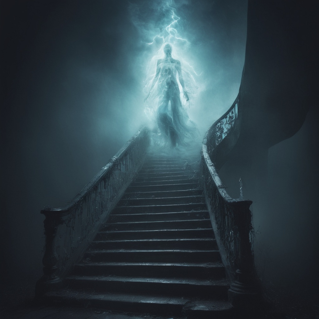 hopelessness,  magical realism,  double exposure spooky ghost on Tensor.Art