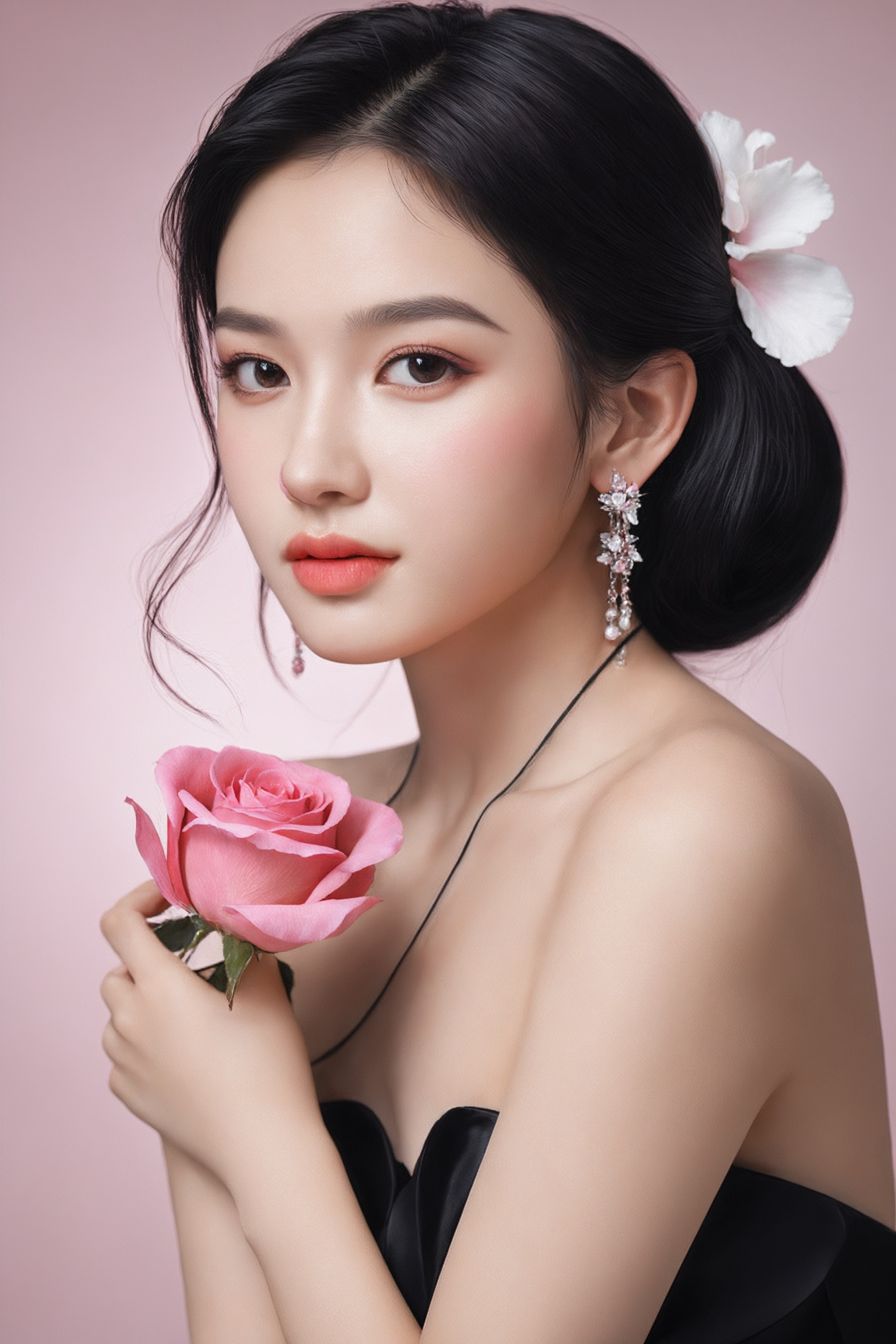 realistic,  photography,  a unique breathtaking and beautiful of girl face on Tensor.Art