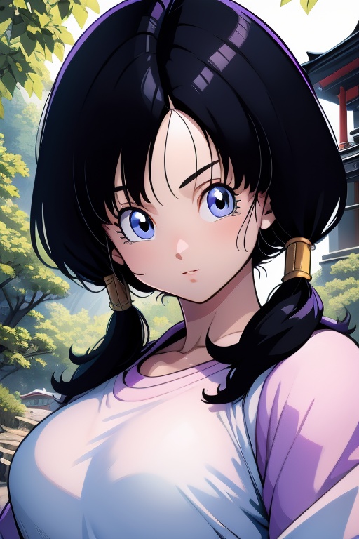 Photorealistic 8K image of 6-year-old Videl from Dragon Ball,  upper body portrait,  bright sunny day on Tensor.Art