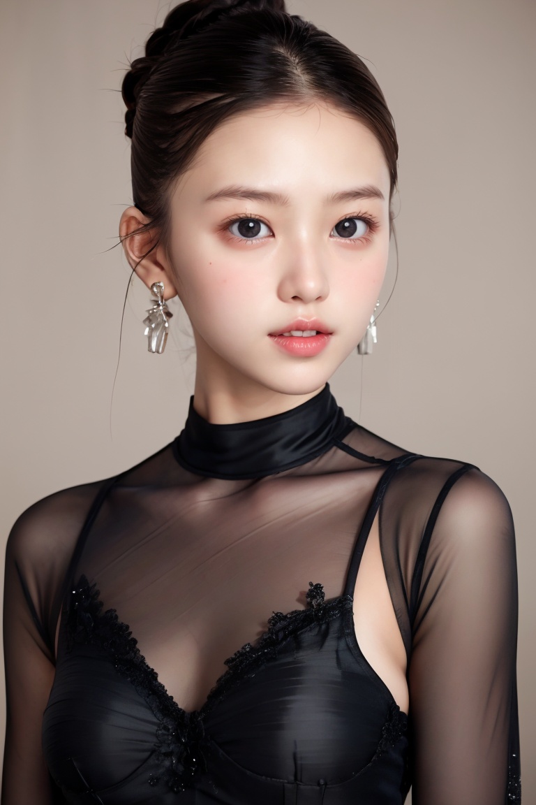 1girl,  solo,  bun hair on Tensor.Art