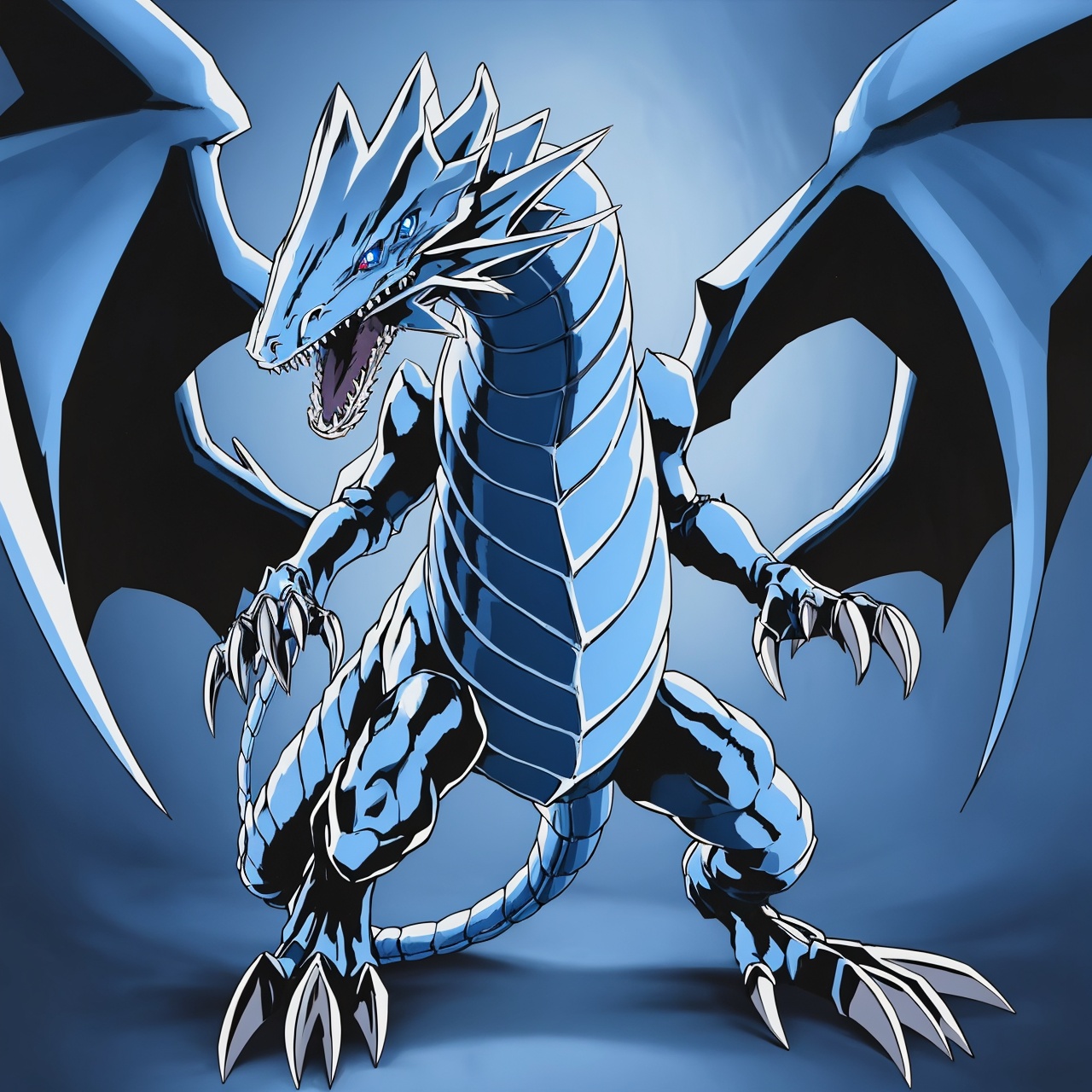 (No human),A close-up of a big billed blue dragon,Blue eyed white dragon,Feitianlong,Game King Art,Game King Art Style,Game King Style,Blue Dragon,Blue scale dragon,Crystal Dragon,Game King,The Legend of the Dragon,Dragon as background,