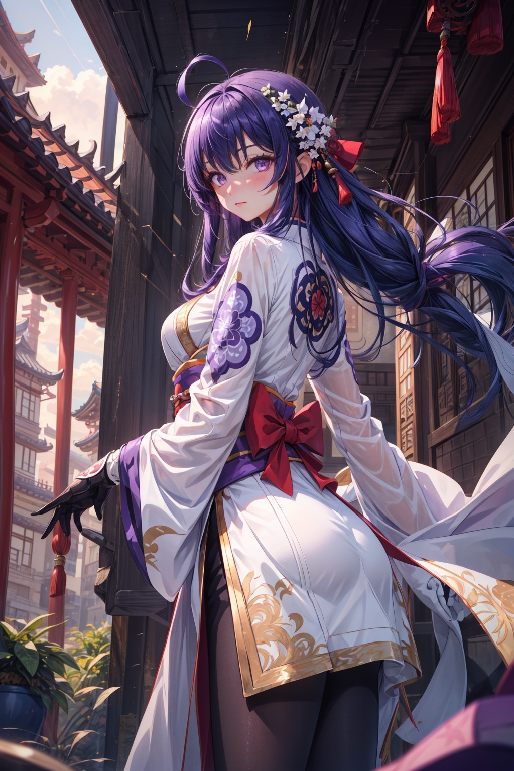 1girl,  ahoge,  architecture on Tensor.Art