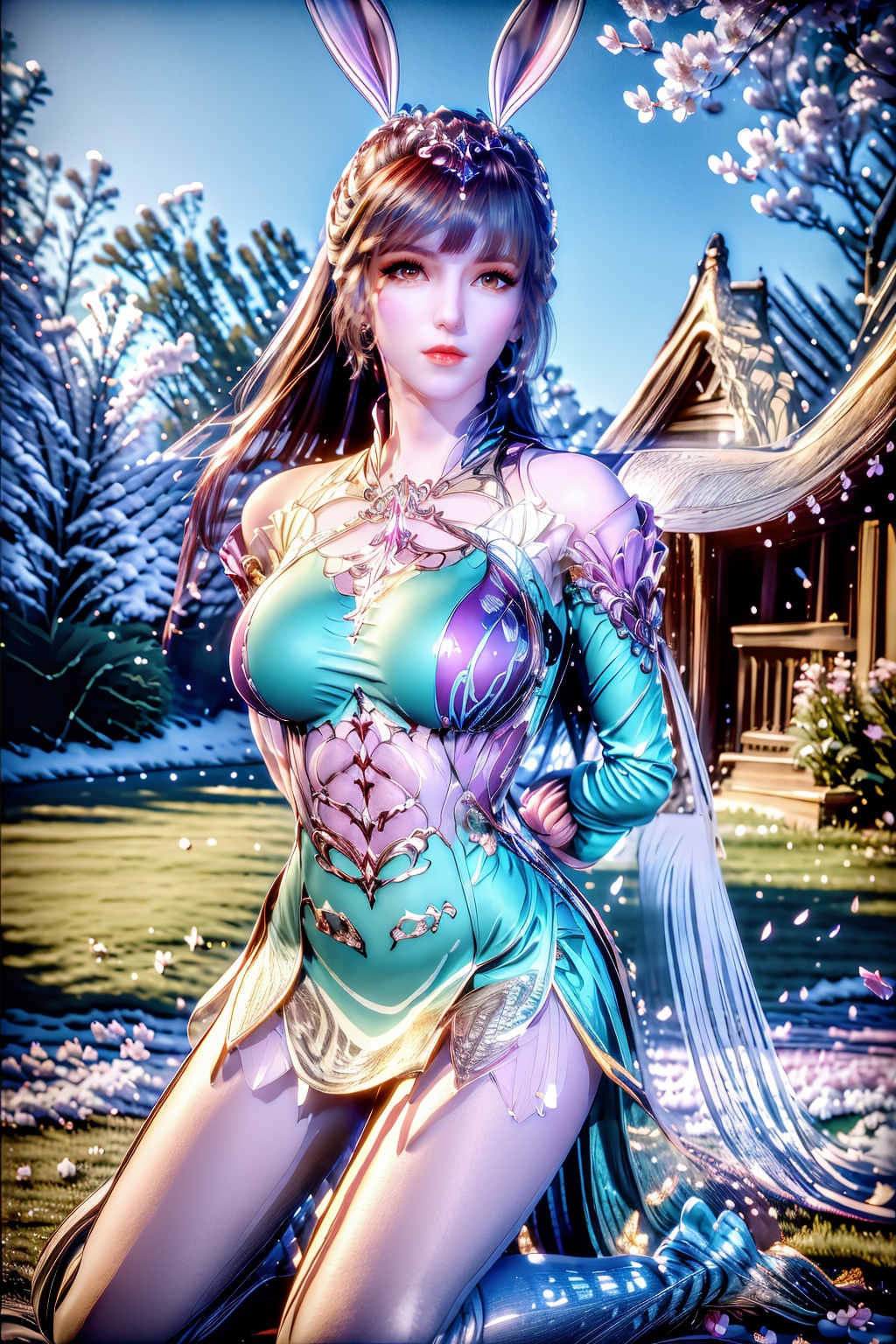 ultra-detailed,  extremely detailed cg 8k wallpaper,  rabbit ears on Tensor.Art