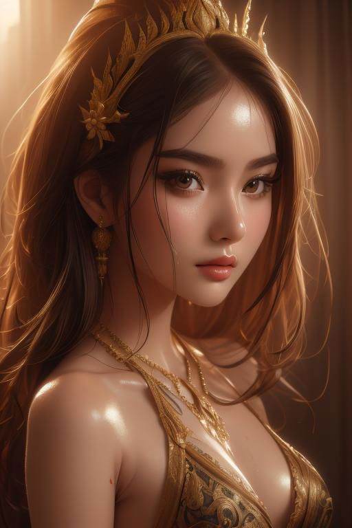 lingerie,  girl thai dress,  Exquisite Face by World Ai on Tensor.Art