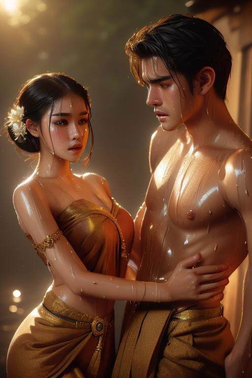 realistic,  dramatic light ,  girl thai dress by World Ai on Tensor.Art