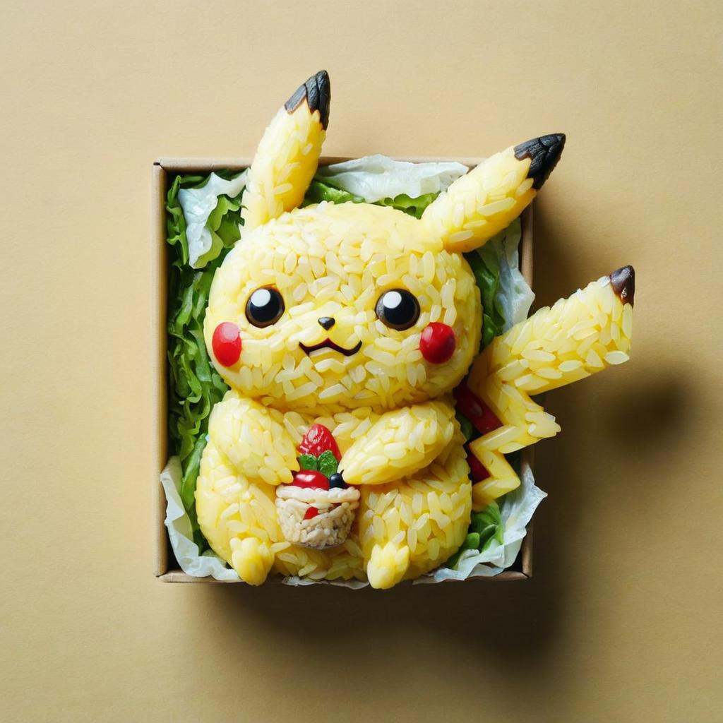 a styr pikachu,  box lunch on Tensor.Art