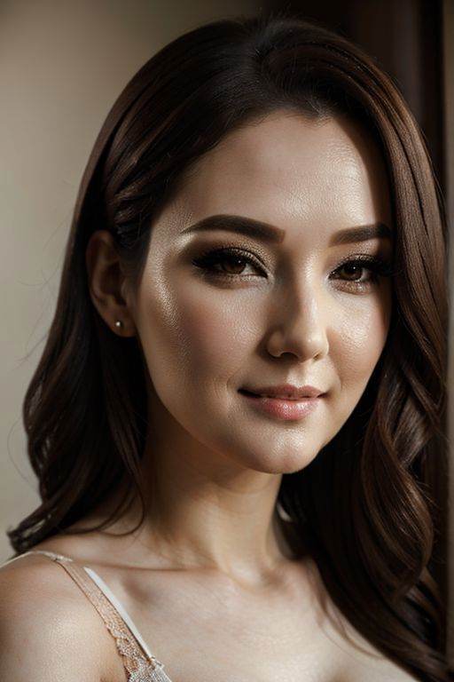 Sandy,  lace lingerie,  face portrait on Tensor.Art