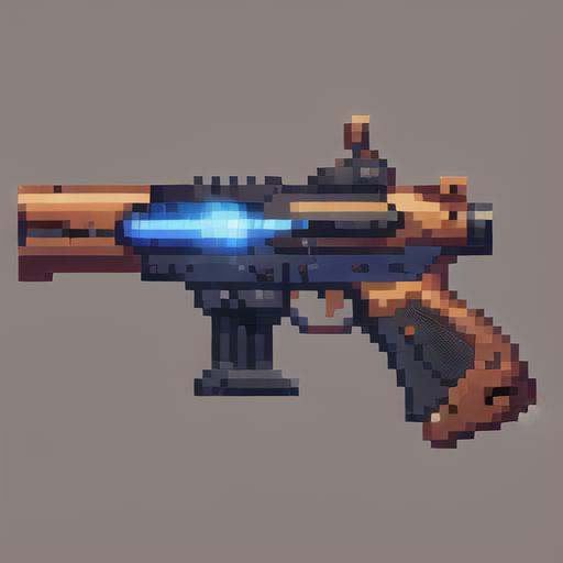 Laser gun, laser, sniper gun,Side view,gun,firearms,Science Fiction, Weapons, Technology, Future,Pure background, simple background,pixel,pixelart,pixel art, <lora:pixel gun:1>, masterpiece,best,quality