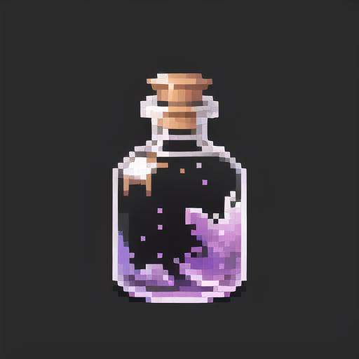 Potion,bottle,poison, Magic,pixel,pixel art,pixelart,xiangsu,xiang su,Simple background<lora:Pixel bottle:1>, masterpiece,best,quality