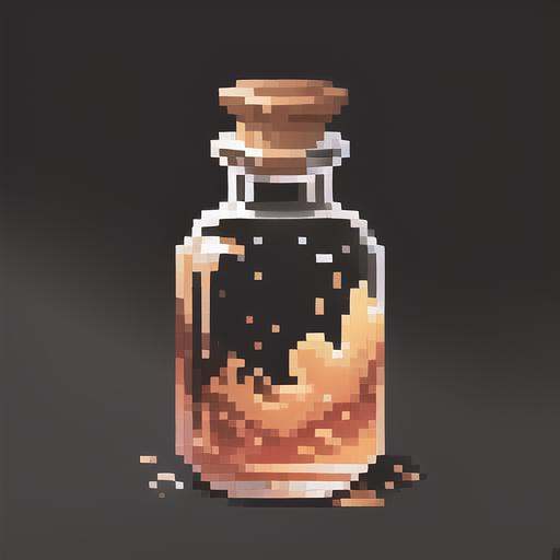 Liquid,Potion,botle,poison, Magic,pixel,pixel art,pixelart,xiangsu,xiang su,Simple background<lora:Pixel bottle:1>, masterpiece,best,quality