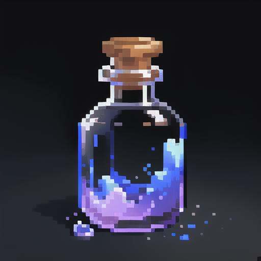 ((blue)) Liquid,Potion,botle,poison, Magic,pixel,pixel art,pixelart,xiangsu,xiang su,Simple background<lora:Pixel bottle:1>, masterpiece,best,quality