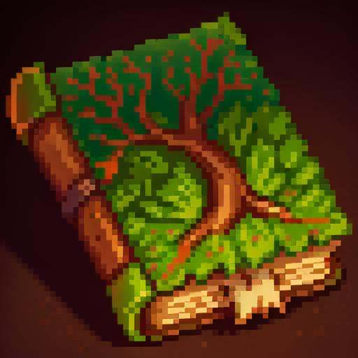green nature tree symbol,magic,bookpixel,pixel art,pixelart,Simple background, solid color background,no humans,  <lora:pixel book:1>, masterpiece,best,quality