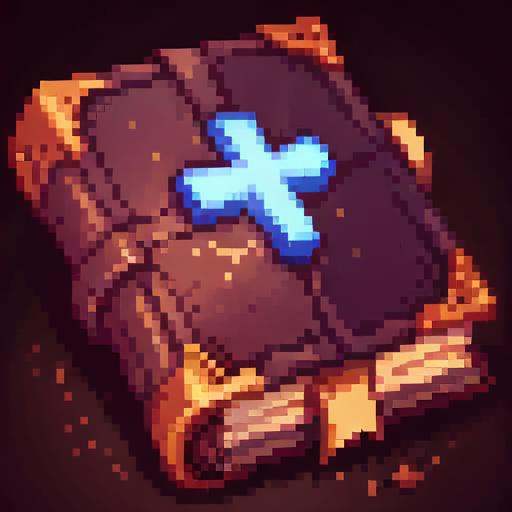 Cross symbol,magic,bookpixel,pixel art,pixelart,Simple background, solid color background,no humans,  <lora:pixel book:1>, masterpiece,best,quality