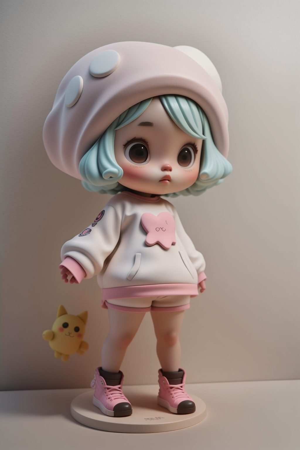  1girl, chibi, stand, Graffiti clothing, personality, Handmade,,<lora:660447313082219790:1.0>