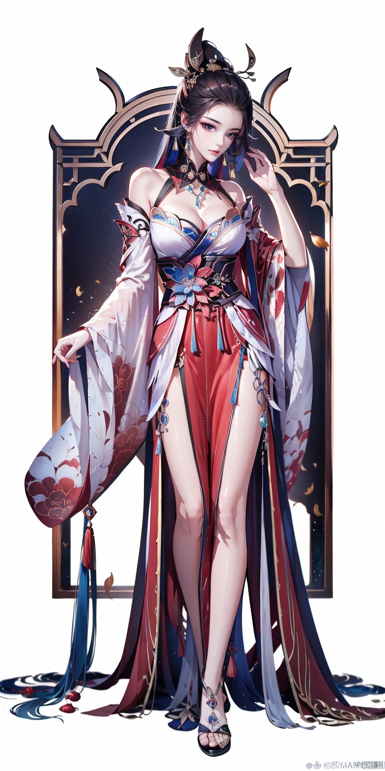 A mesmerizing and visually stunning artwork featuring a single female figure,  created by a renowned artist,  showcasing i...
