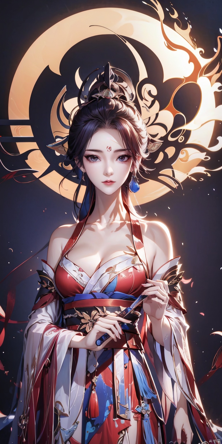 A mesmerizing and visually stunning artwork featuring a single female figure,  created by a renowned artist,  showcasing i...