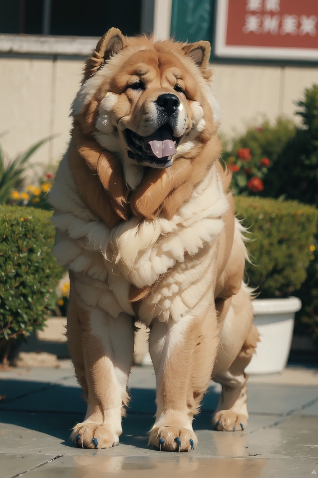  absurdres,absurdres,realistic,full_shot, Dog_Chow Chow