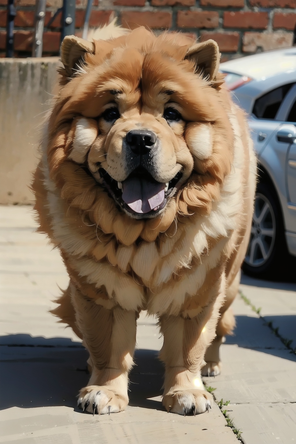  absurdres,absurdres,realistic,full_shot, Dog_Chow Chow
