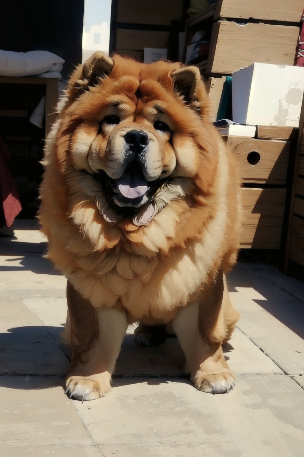  absurdres,absurdres,realistic,full_shot, Dog_Chow Chow