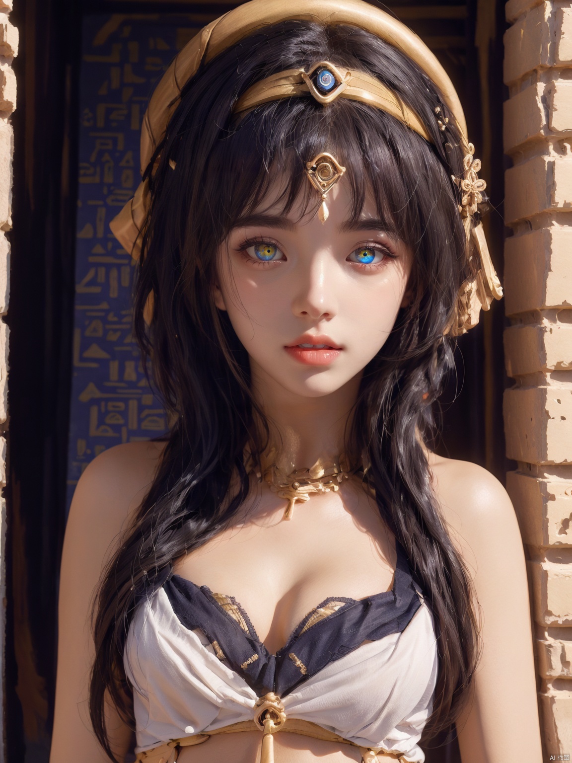 1girl,  blue eyes,  in egypt on Tensor.Art