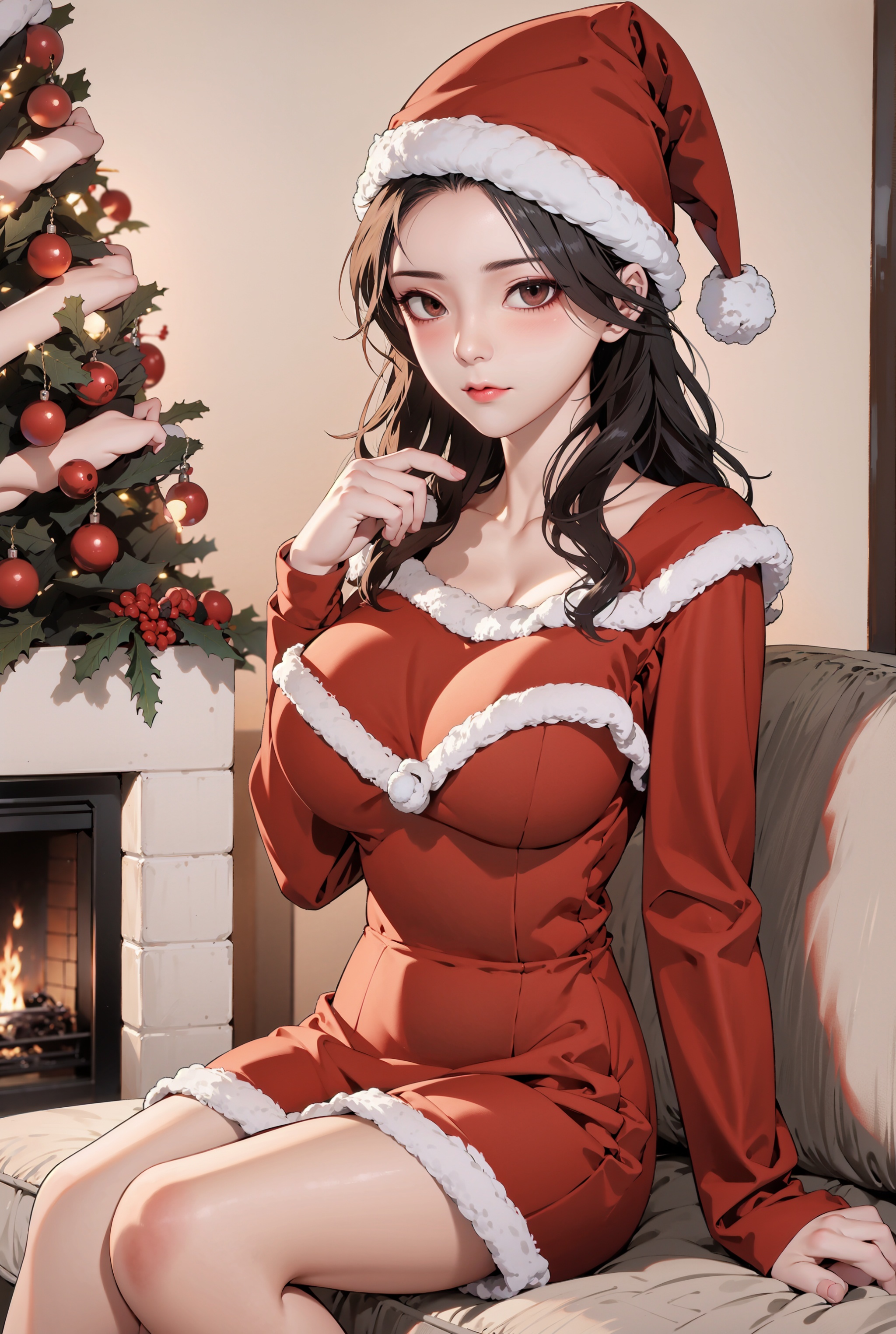 1girl,  Christmas Day,  1 girl on Tensor.Art