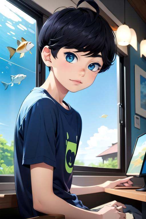sketch,  1boy,  solo on Tensor.Art