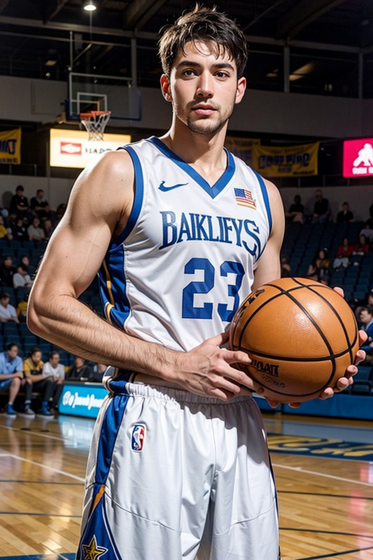 Handsome Men ,  basketball on Tensor.Art