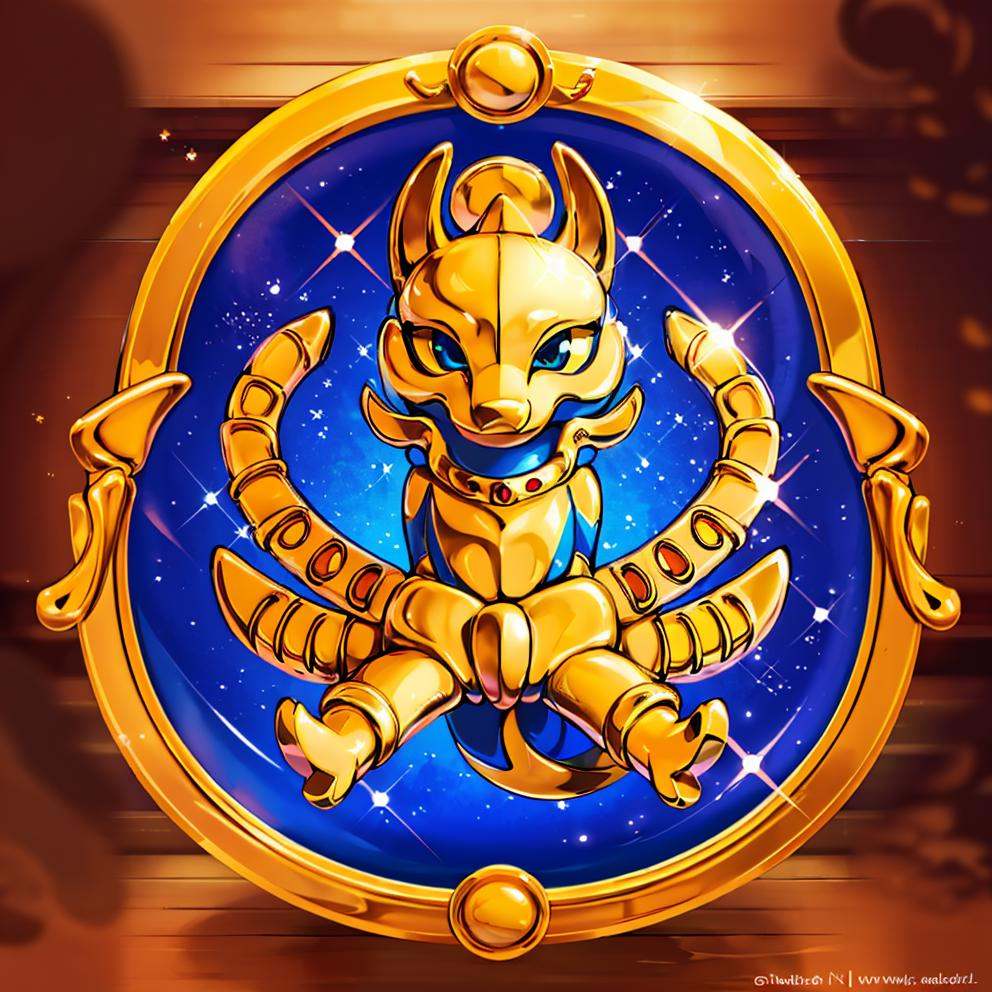 <lora:Zankuro_AnyLora_Dim32:0.8>,((masterpiece,best quality)), absurdres, <lora:Egyptian_Icons:0.7>, Egyptian_Icons, no humans, still life, gold, sparkle,