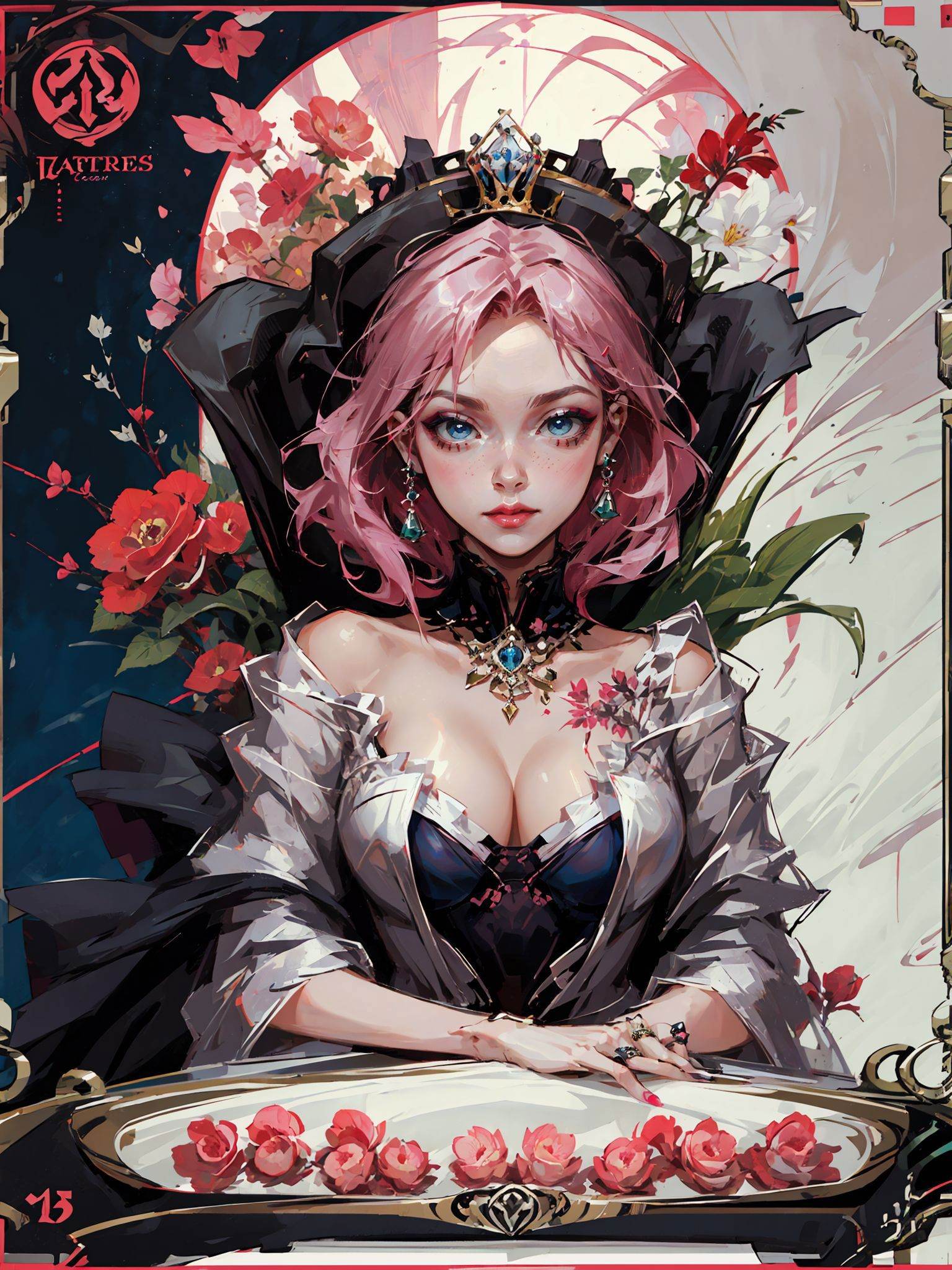Concept art,  tarot cards,  borders on Tensor.Art