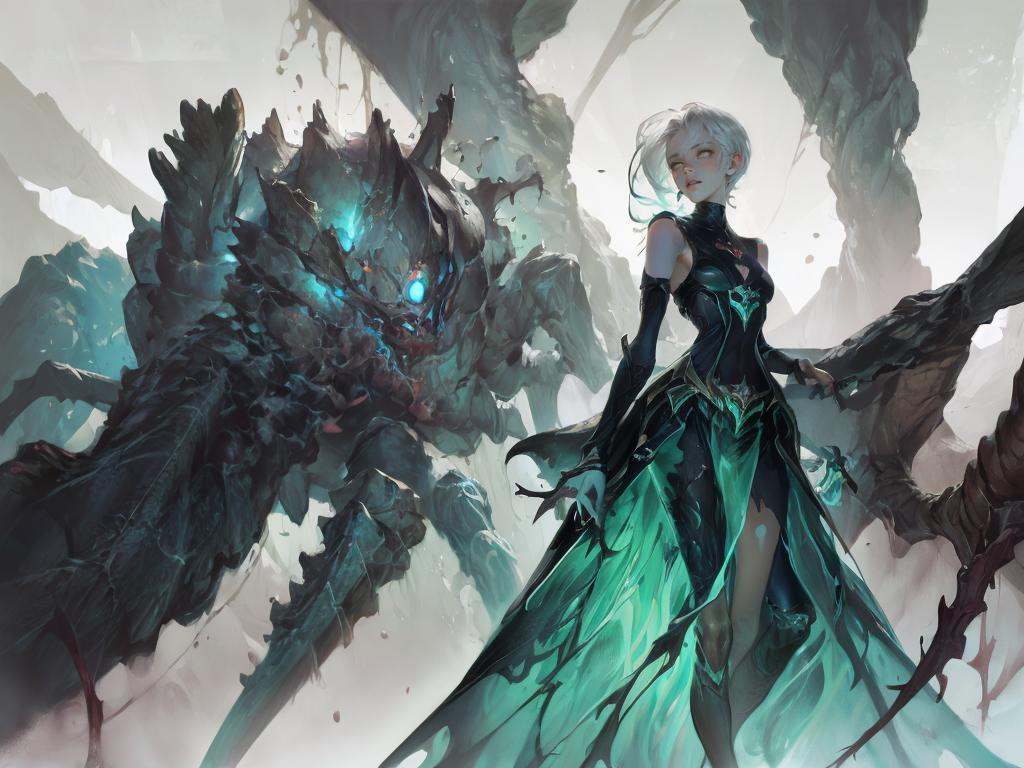 (masterpiece, best quality),intricate details,(Best quality)),((masterpiece)),((realistic)),(hyperrealism:1.2),(fractal art:1.2),.(1girl),(perfect face:1.3),riven \(league of legends\),folded ponytail,short dress,coreset,single pauldron,white hair,black eyeshadow,bare shoulders,yellow eyes,white hair,.extreme detailed eyes,colorful,highest detailed,vibrant colors,high contrast,. (8K UHD:1.2),(photorealistic:1.2),<lora:盒子系列——LOL美宣氛围质感(暗影岛)_V2.0:0.7>,