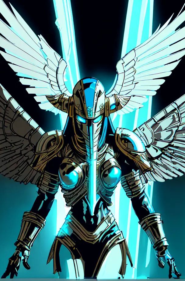 1girl,  warrior of horus,  (bird head shaped helmet on Tensor.Art