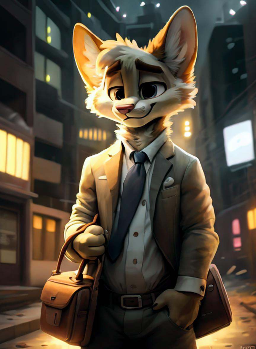 Brown and Ragdoll ***** Furry ragdoll cat,  wearing white button up shirt and black formal pants, on Tensor.Art