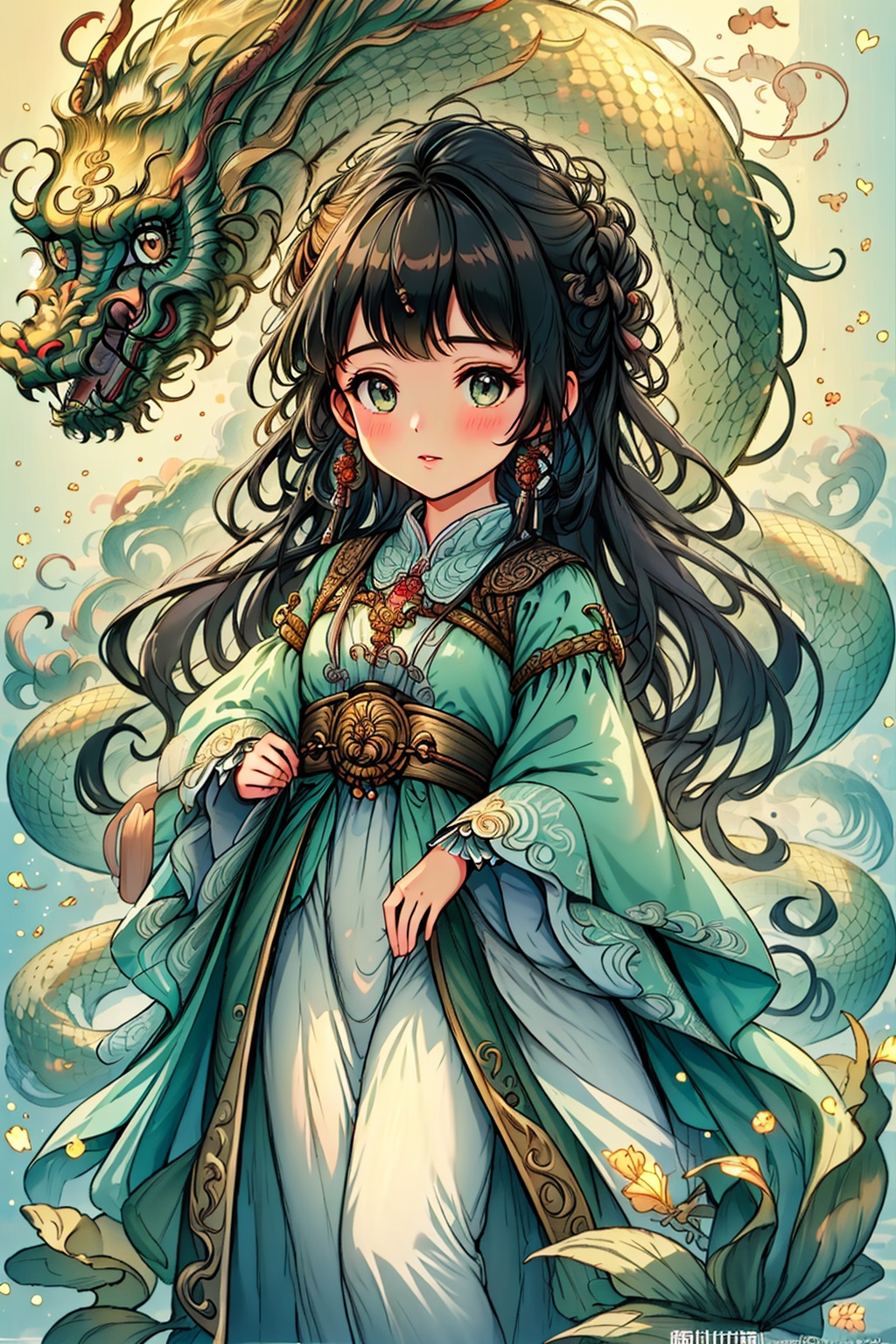  best quality,Amazing,Beautiful golden eyes,finely detail,Depth of field,extremely detailed CG unity 8k wallpaper,(1 girl :1.5),Deep sea background,jellyfish,masterpiece,fluttered detailed splashs, beautiful detailed water,cosmic eyes,Shock sensation,(realistic :0.5),octopus,original, 
,children, masterpiece, yaoyao (genshin impact), WZRYsunshangxiangYJLQ, Wonder woman, blkwidow, DLY, kuki shinobu, 1girl, reigLeblancYS, dragonhead, dragon