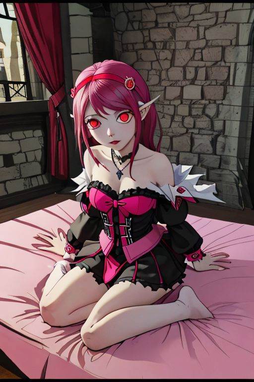 dr24lover,  girl in a castle bed on Tensor.Art