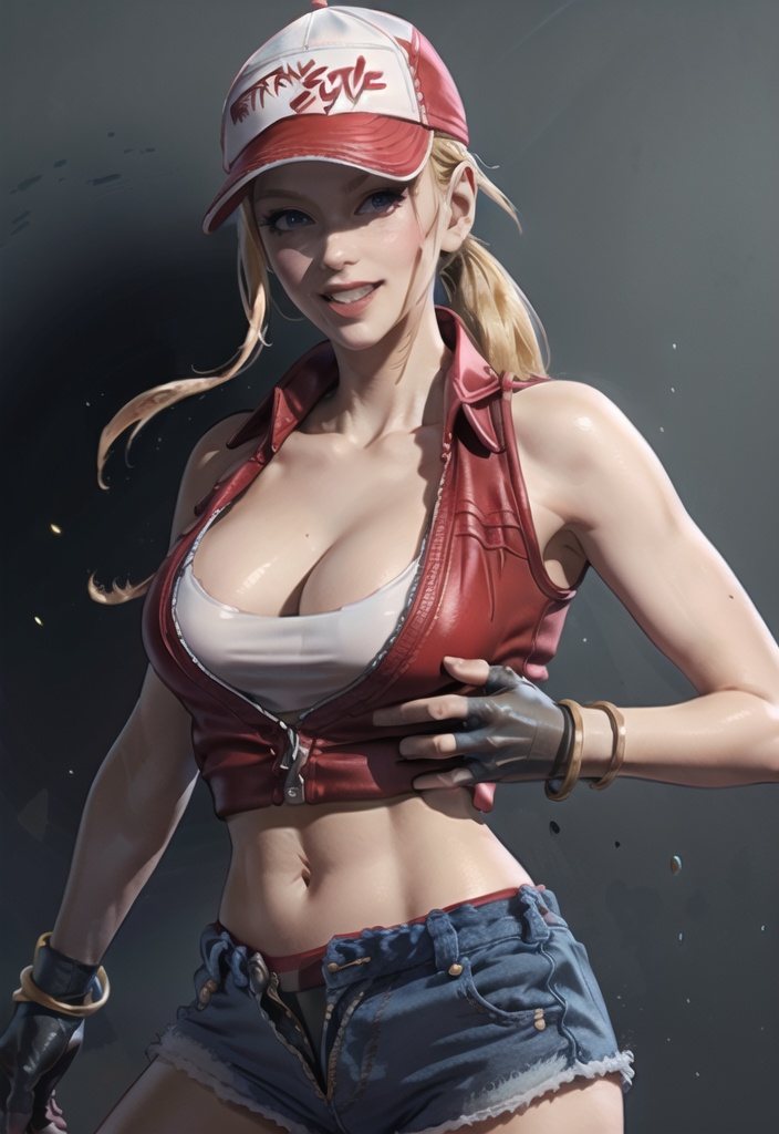 blonde hair,  ponytail,  blue eyes on Tensor.Art