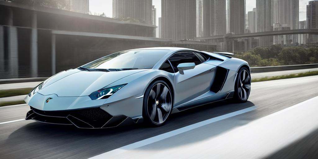 Lamborghini, masterpiece,ftkr,cutting-edge design,high quality, Real-world background,showcasing sleek lines, advanced features, innovation. Place it in a setting that complements its futuristic nature, whether it's a futuristic cityscape, a high-tech laboratory, or an environment of your choice, but one that truly emphasizes the car's futuristic qualities,Regular wheels <lora:Lamborghini:0.8> <lora:Concept car-MX:0.2>